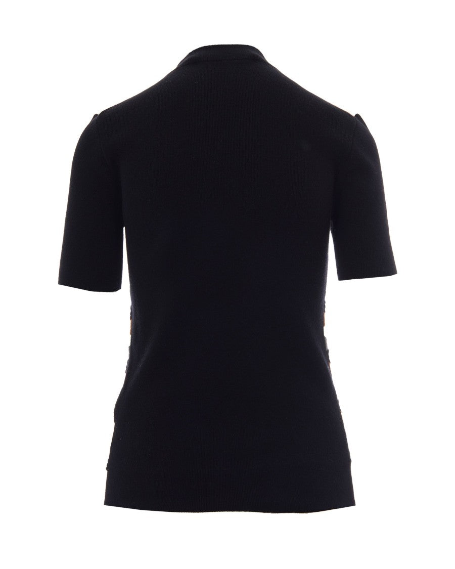 Marni Short-Sleeved Wave Knit Top With 3D Texture