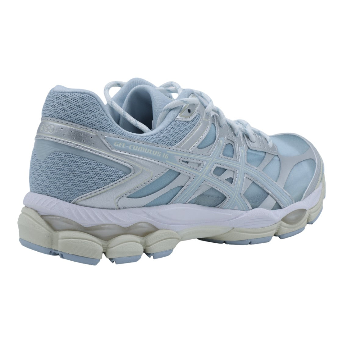 Asics Sporty Blue Sneakers With Mesh And Synthetic Overlays