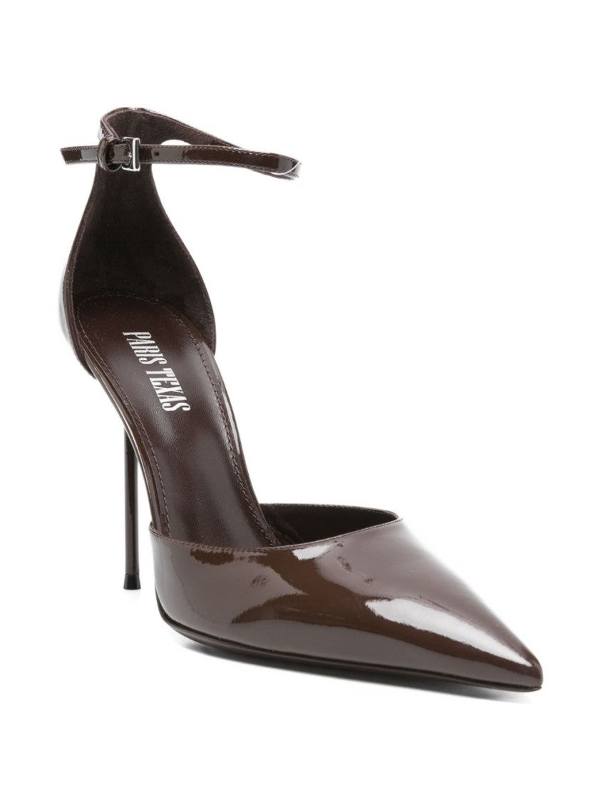 Paris Texas Pointed-Toe Stiletto Heels With Slim Ankle Strap