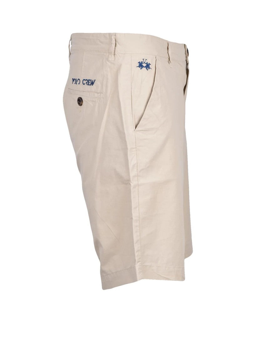 La Martina Beige Cotton Classic Shorts