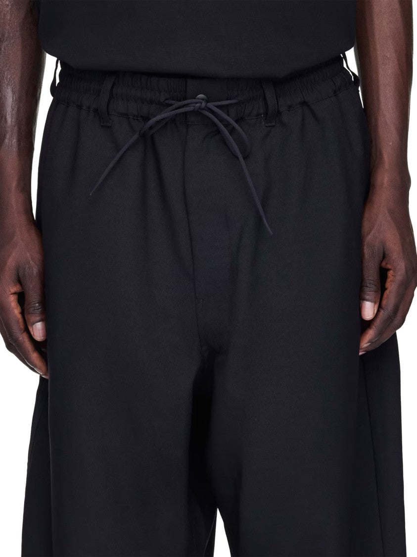Y-3 Relaxed Wide-Leg Trousers With Subtle Tonal Stripes
