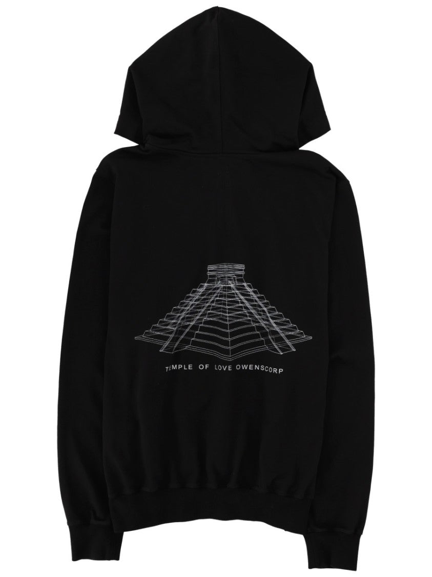 Rick Owens Oversized Graphic Print Kangaroo Pouch Hoodie