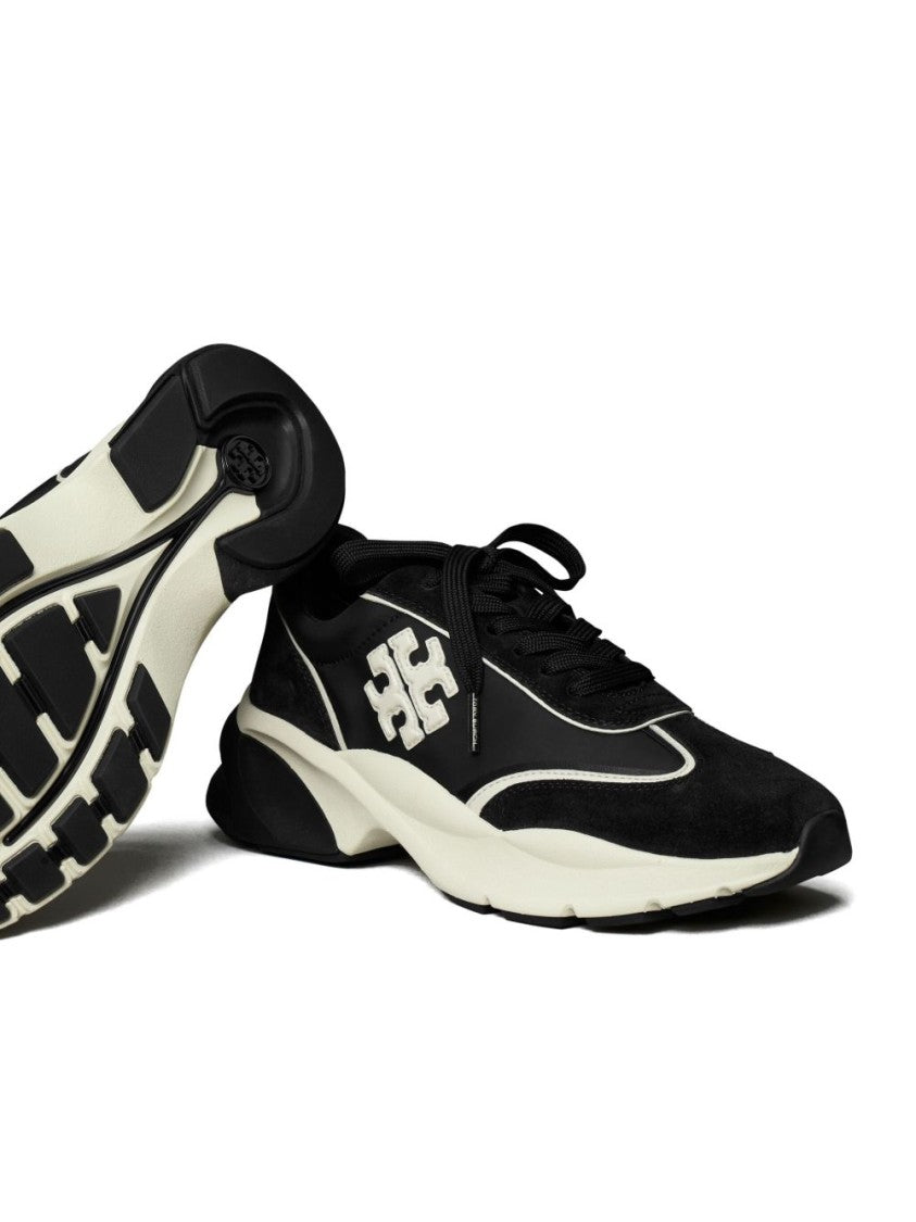 Tory Burch Two-Tone Trainer Shoes With Suede