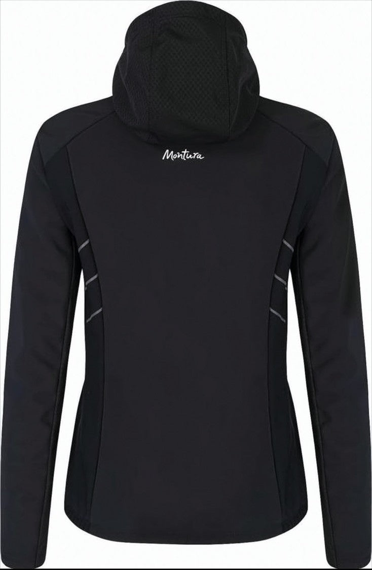 Montura Fitted Black Hooded Jacket With Streamlined Paneling