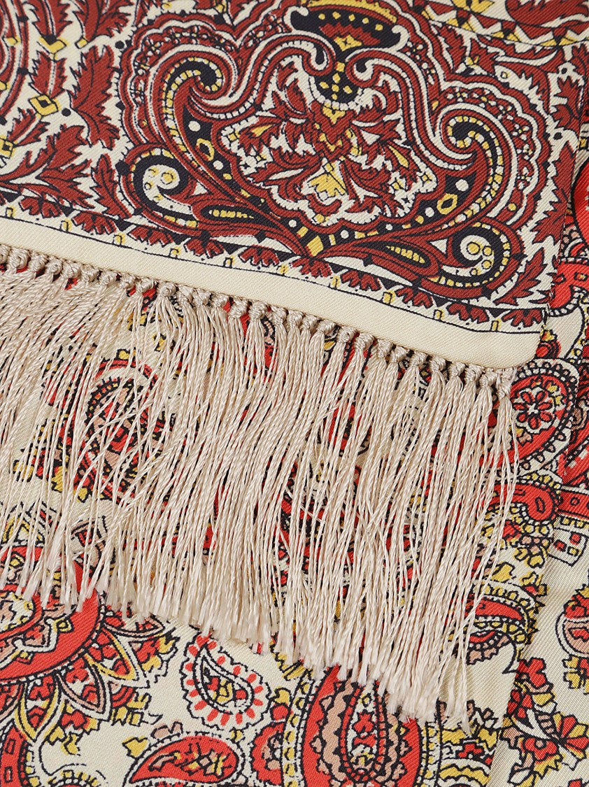 Valentino Yellow/Orange Bandeau Chamber Silk Scarf