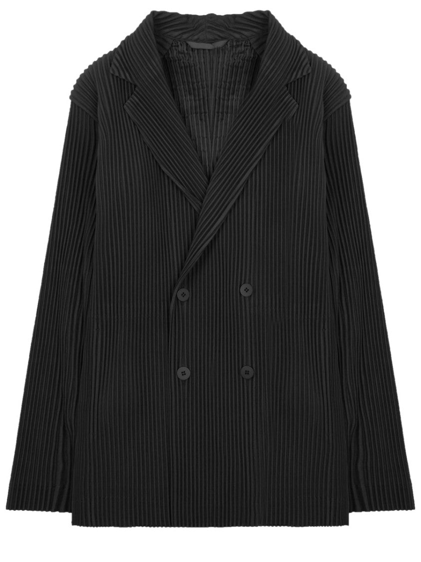 Homme Plissé Issey Miyake Pleated Double-Breasted Jacket