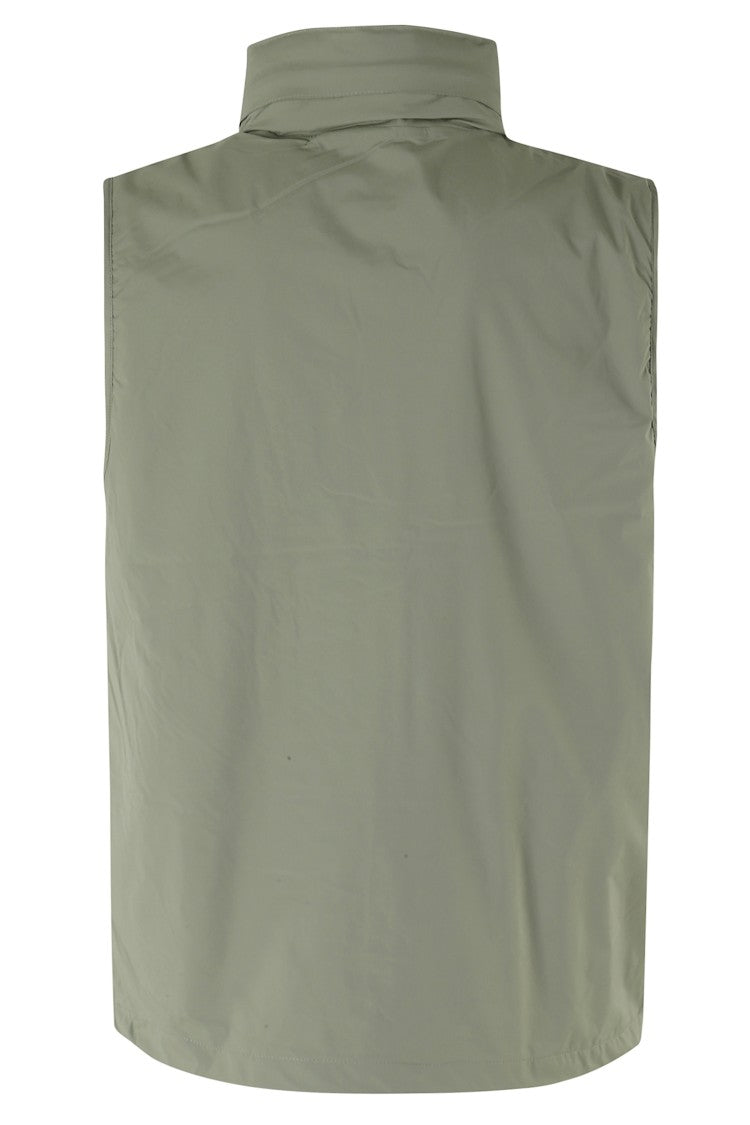 K-Way Green Valen Stretch High-Collar Nylon Vest