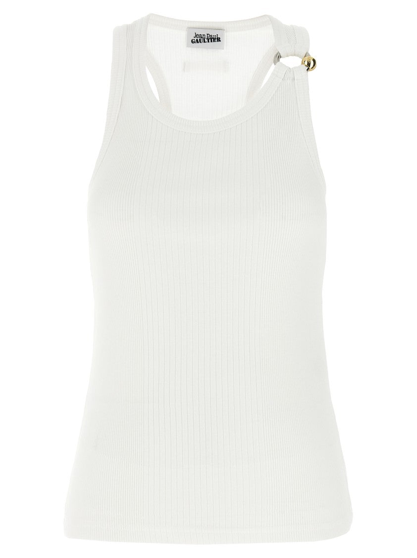 Jean Paul Gaultier Black Piercing' Tank Top