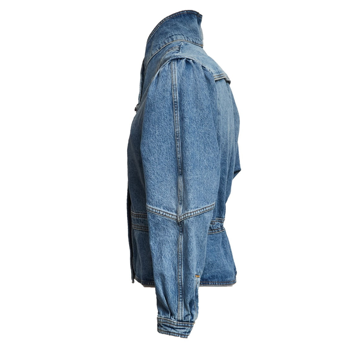 Isabel Marant Dolie Double-Breasted Crop Denim Jacket