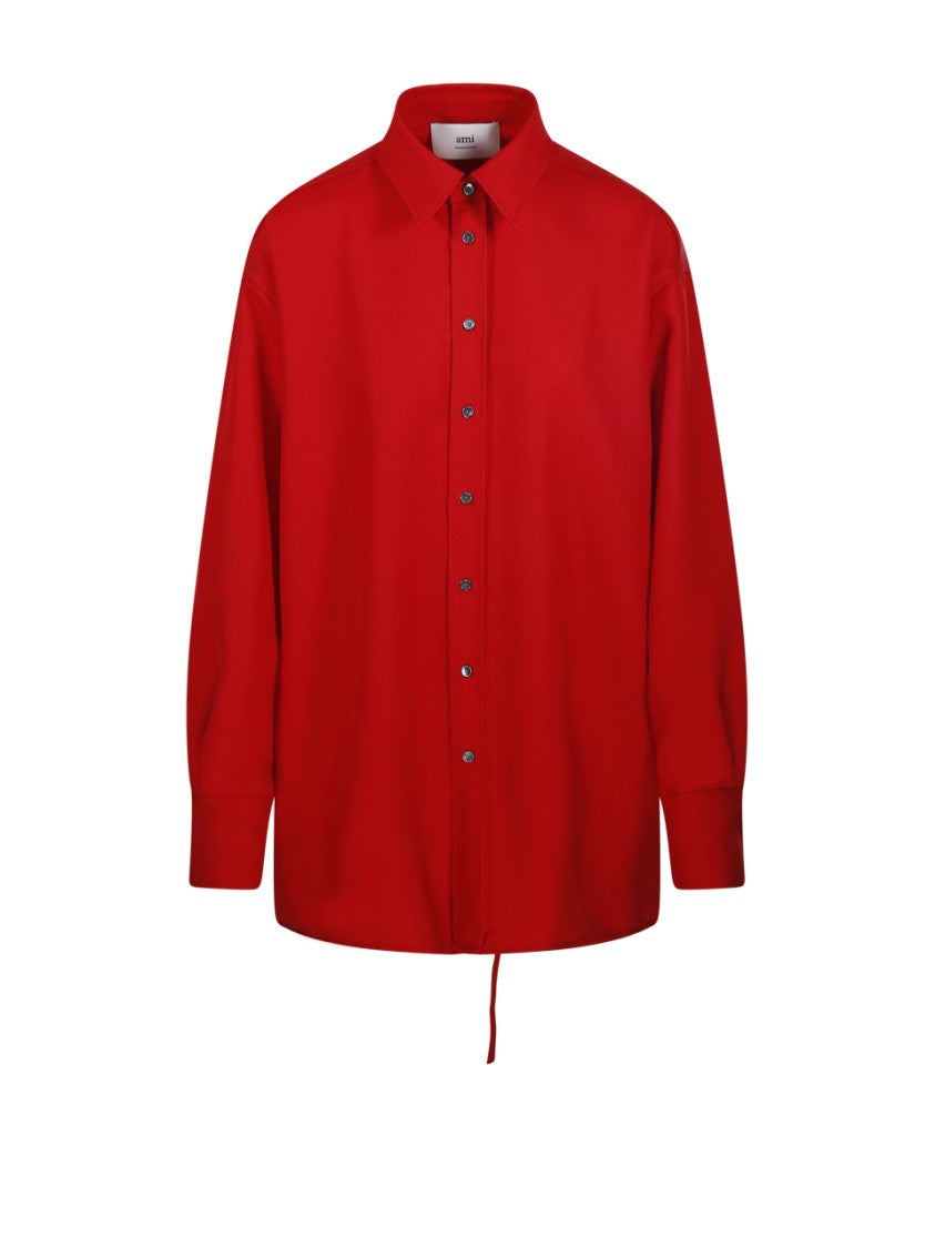 Ami Back Slit Oversized Shirt