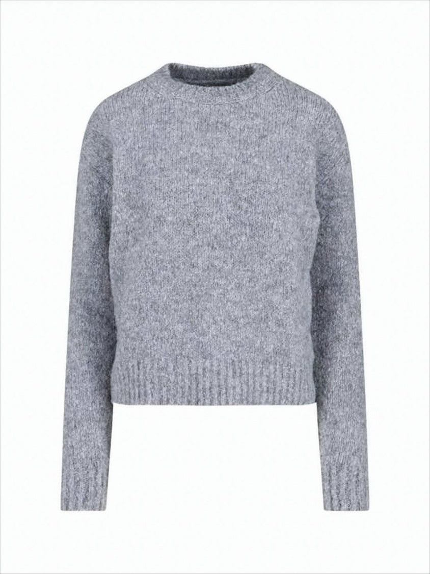 Paloma Wool Cropped Knit Sweater With Clock-Inspired Design