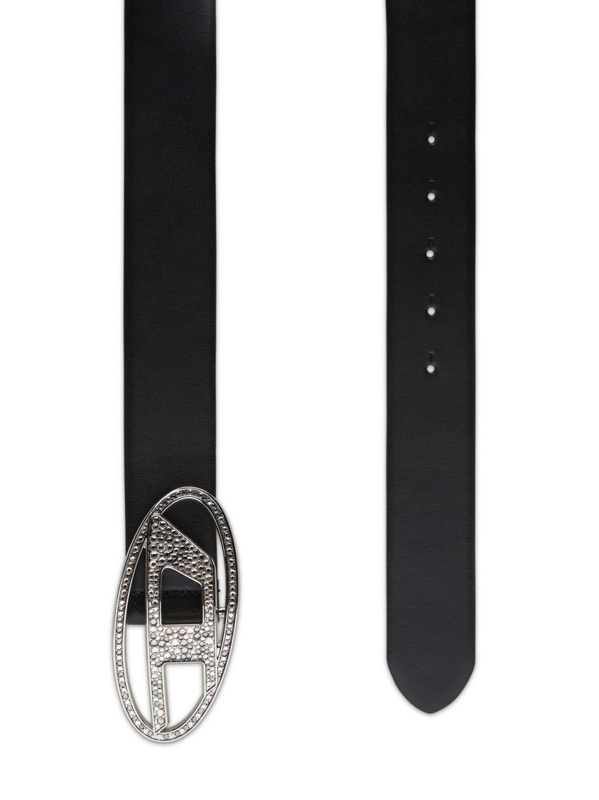 Diesel Oval D Logo B-1Dr Leather Belt