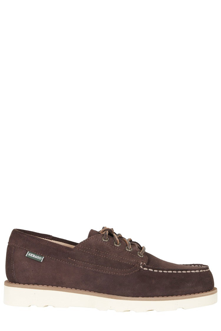 Sebago Dark Brown Askookfield Hand-Stitched Suede Moccasin Loafers
