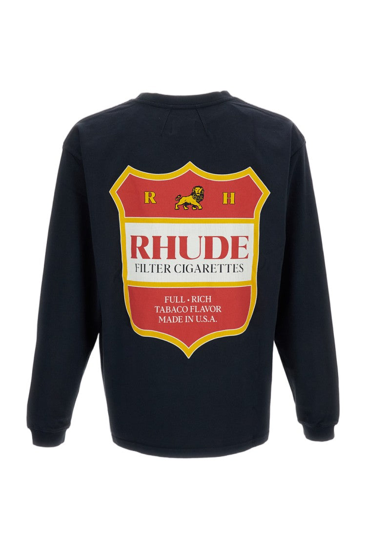 Rhude Black Filtaro Crest Washed Cotton Shirt