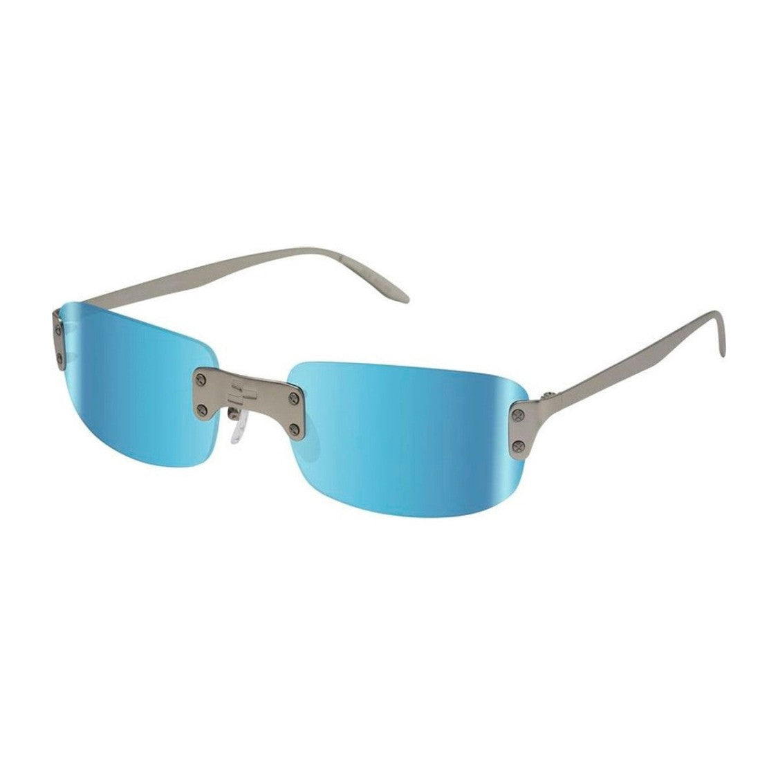 Revo Silver Re6007 Luna 2 Nrgy Metal Rectangular Sunglasses