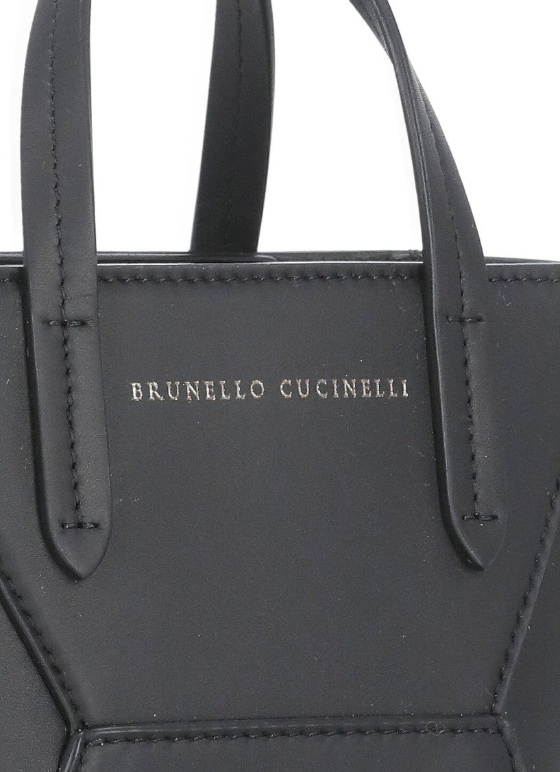 Brunello Cucinelli Black Leather Handbag
