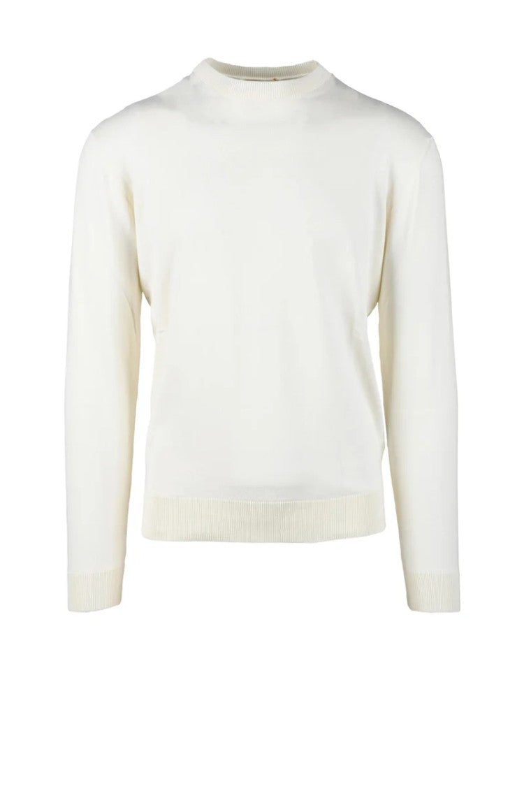 Filippo De Laurentiis White Crewneck Knit Sweater