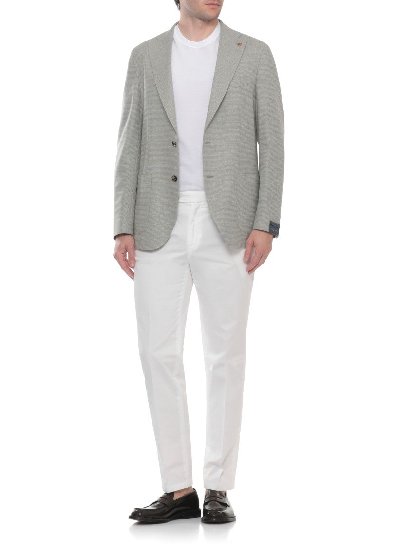 La Torre Red Green Micro Pattern Cotton Jacket