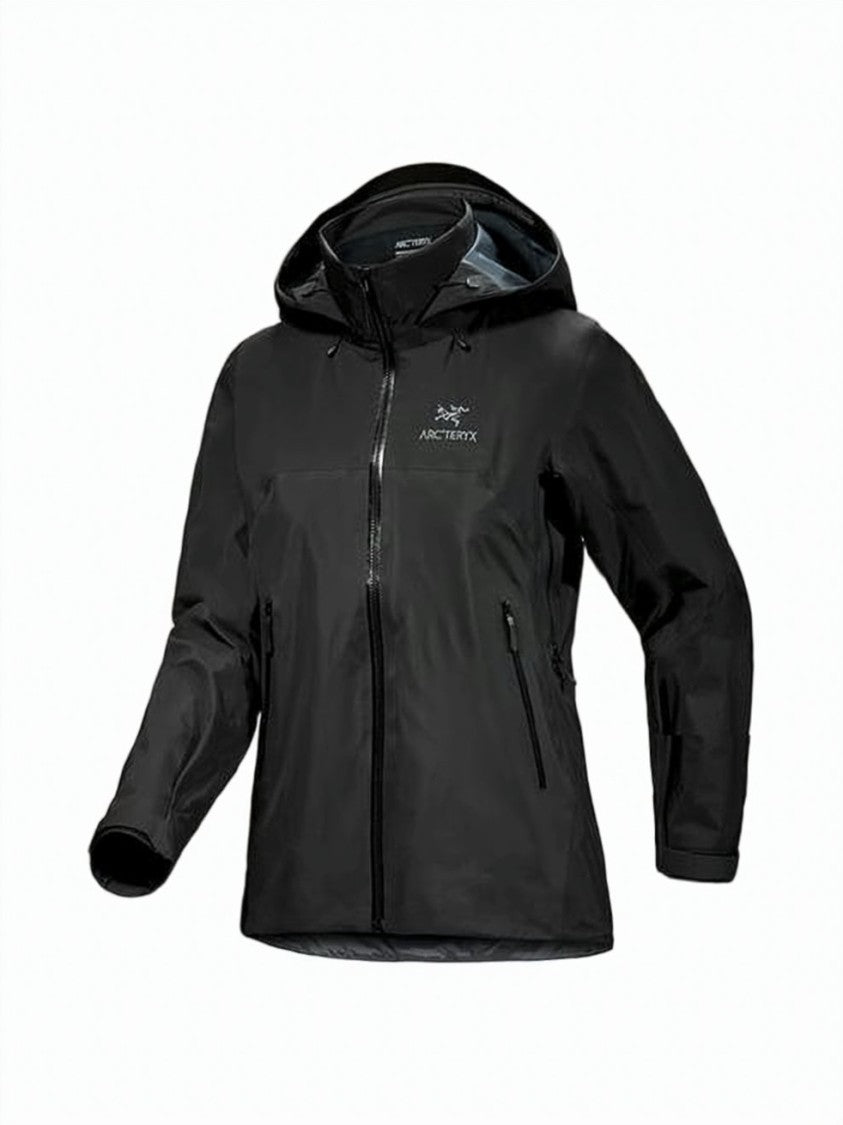 Arc'teryx Fitted Black Nylon Hooded Jacket