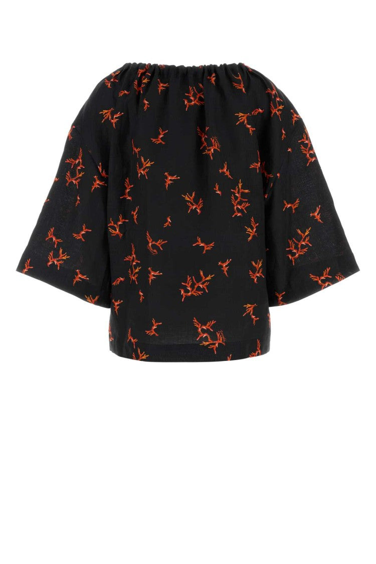 Fendi Printed Linen Blouse