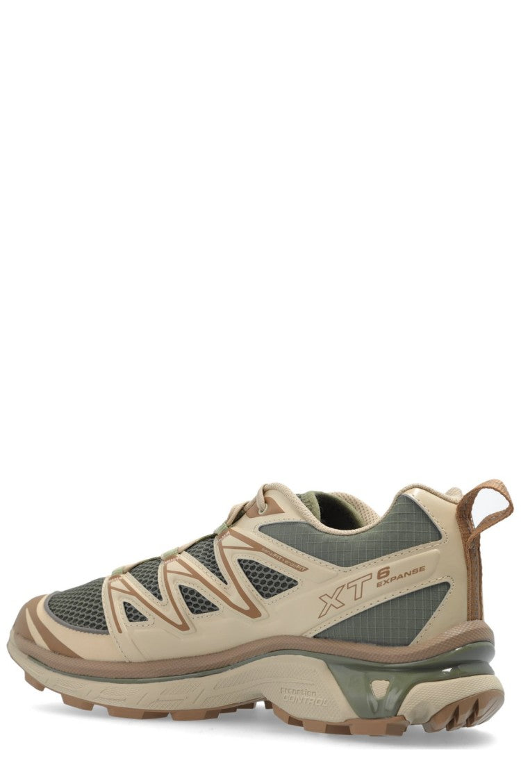 Salomon Low-Profile Green Sneakers With Breathable Mesh And Rugged Sole