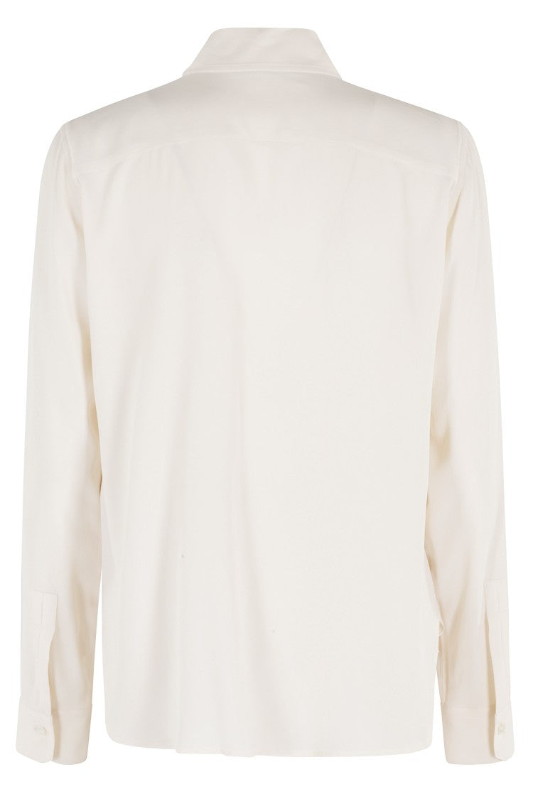Seventy Cream Soft Shirt-Collar Mother-Of-Pearl Acetate-Blend Shirt