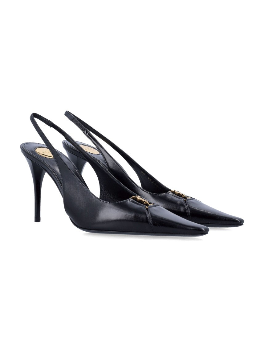 Saint Laurent Babylone Breteuil Slingback Pumps