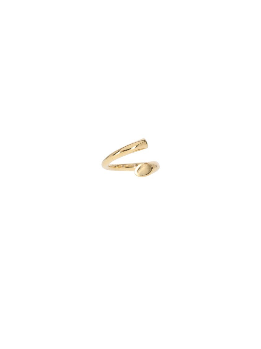 Charlotte Chesnais Gold Biseau Twisted Metal Ring