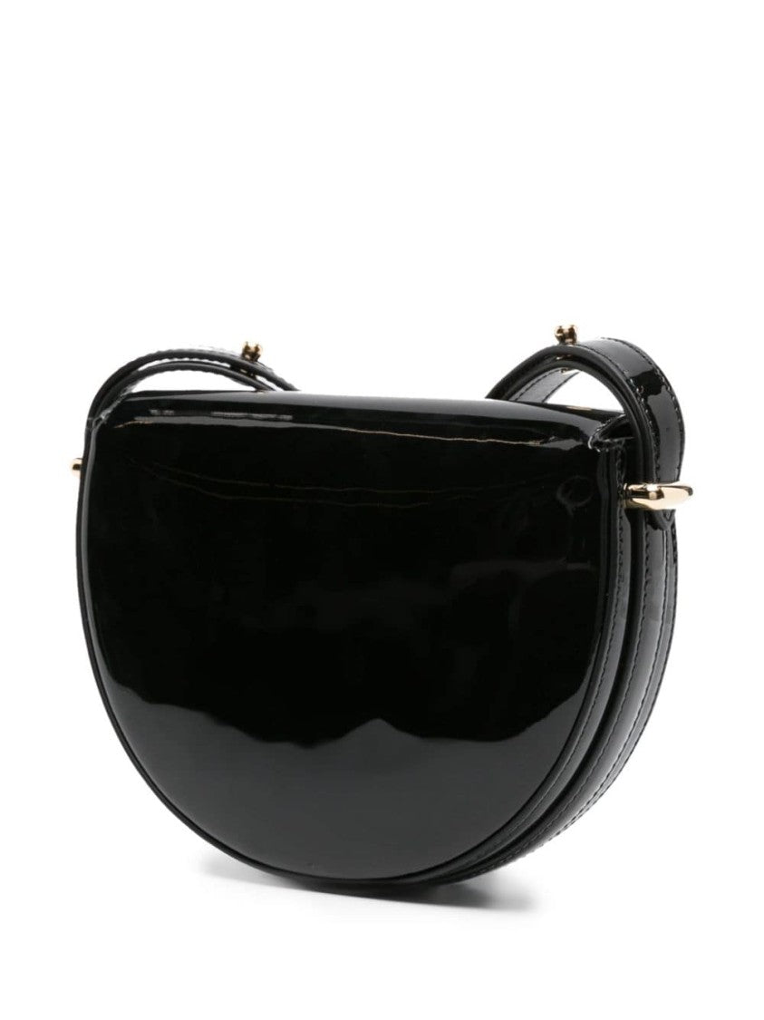 Prada Triangle-Logo Patent Leather Shoulder Bag
