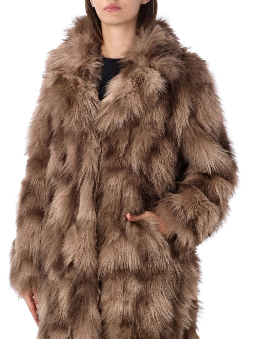 Sword Coat Eco Martora Mid-Length Faux Fur Coat