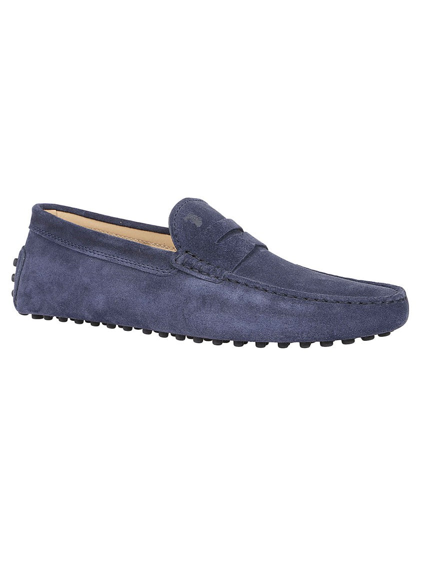 Tod's Streamlined Leather Moccasin Loafers With Pebble Outsole