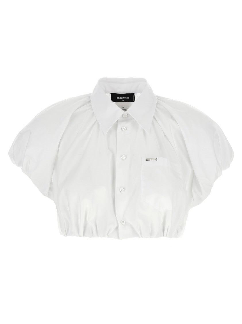 Dsquared2 Cropped Shirt With Classy Collar
