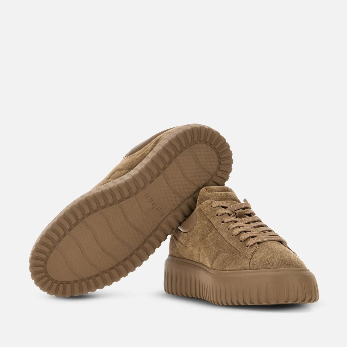 Hogan H-Stripes H Shoes With Distinctive Suede Upper