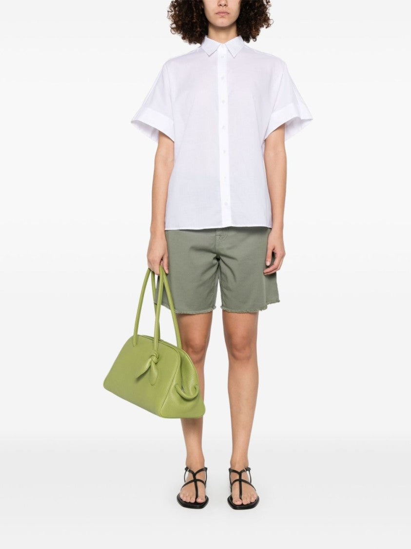 Fay Classic White Cotton Shirt With Button-Down Front