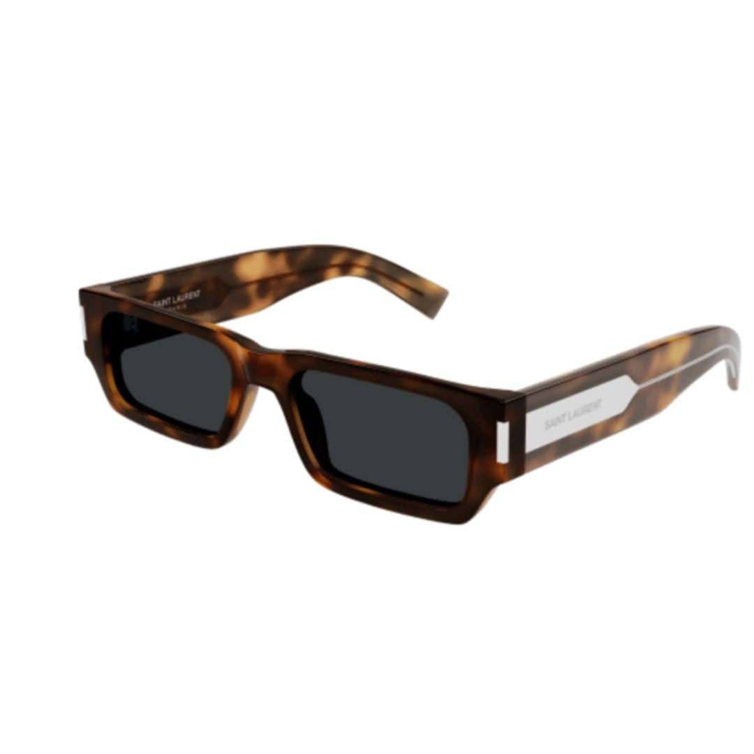 Saint Laurent Sl 660 Rectangular Tortoiseshell Sunglasses