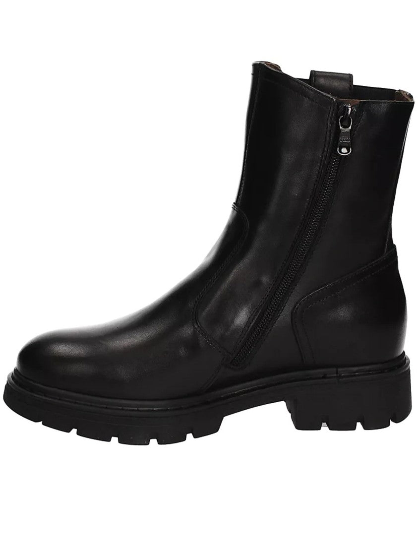 Nero Giardini Sleek Leather Ankle Boot With Adjustable Buckle Detail