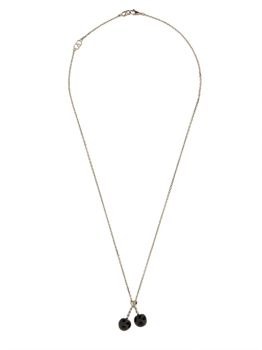 Valentino Garavani Bronze Chain Necklace With Heart