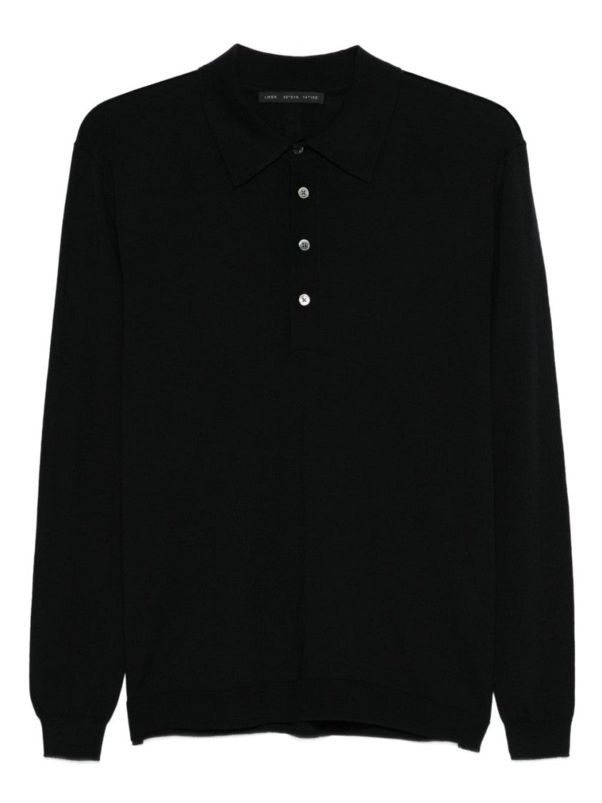 Low Brand Polo Sweater In Extra-Fine Merino Wool