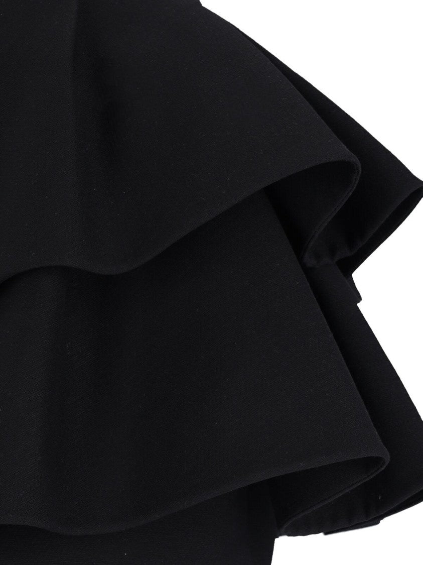 Valentino "Valentino" Wool-Silk Midi Skirt – Black