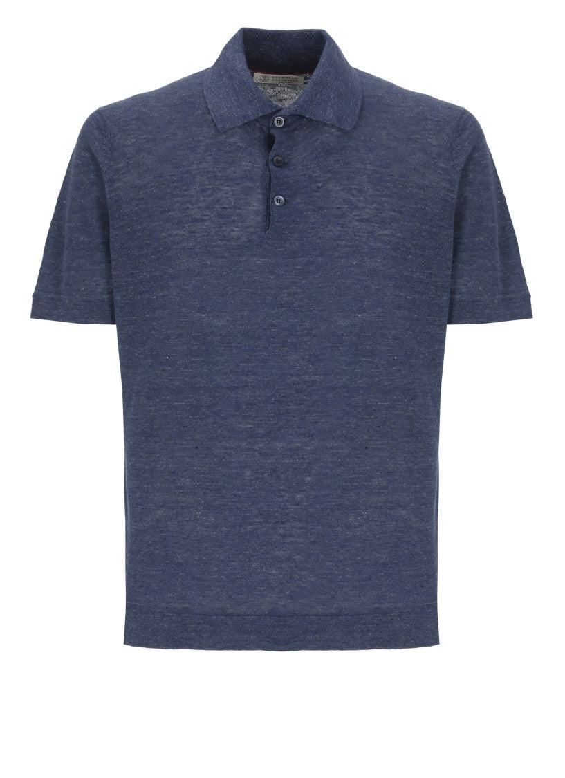 Brunello Cucinelli Linen And Cotton Polo Shirt