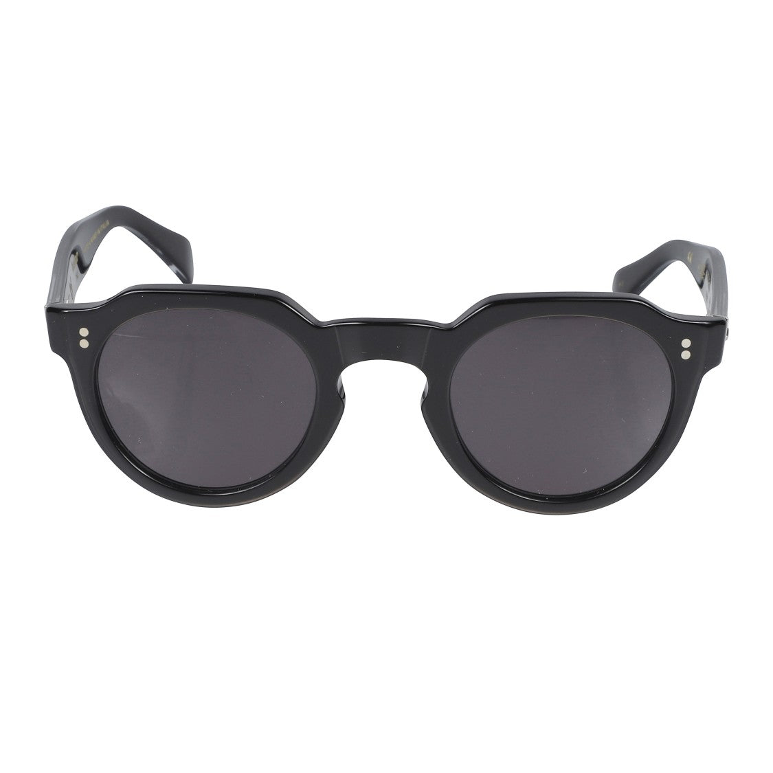 Kador Storiko Special-S Rounded Black Sunglasses With Angular Bridge