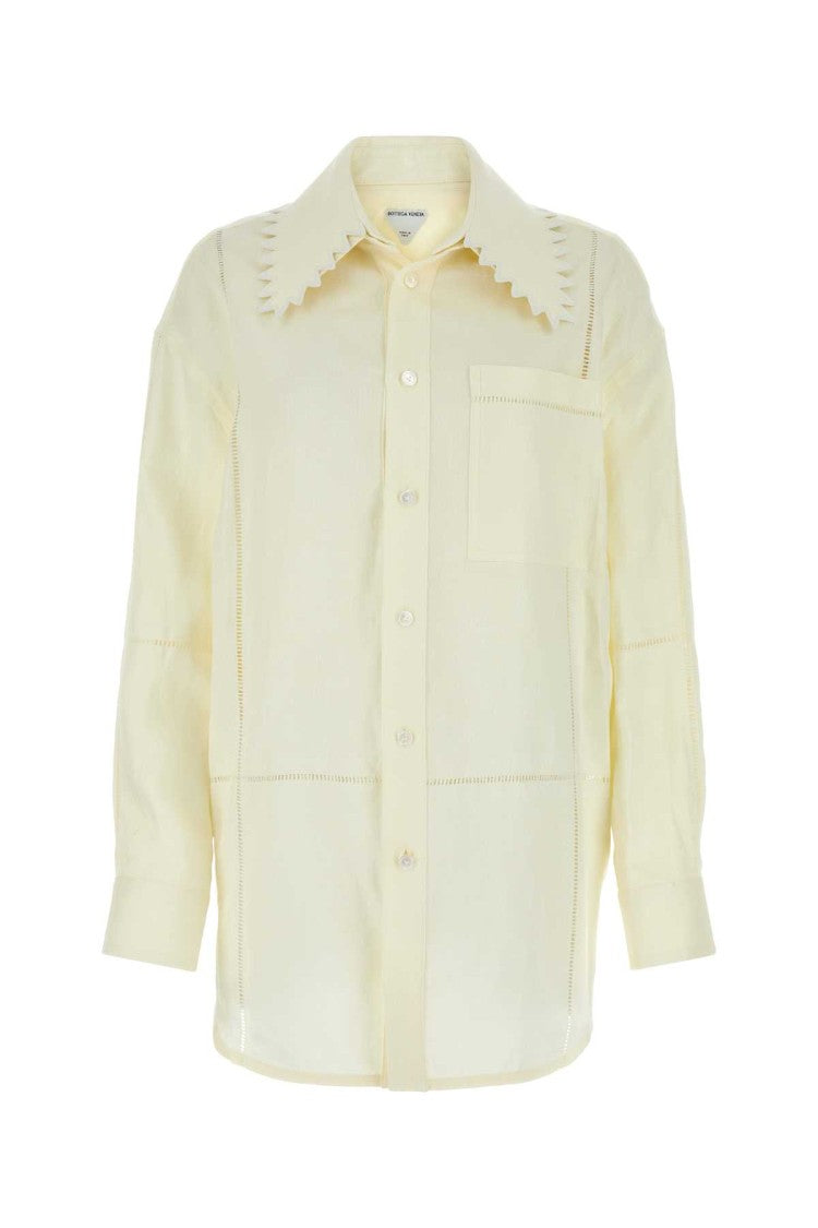Bottega Veneta Cream Linen Shirt