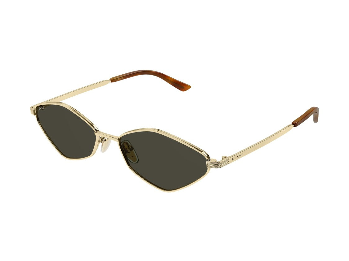 Gucci Gg2222s Gold Geometric Metal Sunglasses