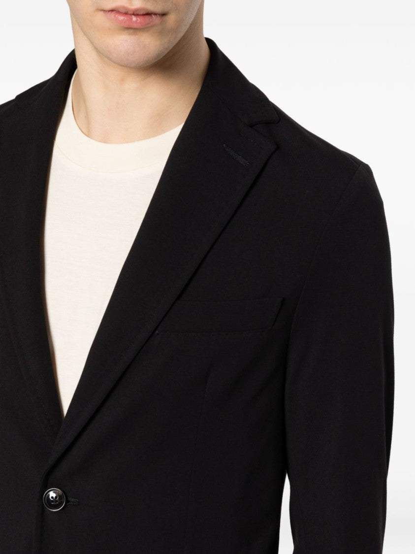 Circolo 1901 Tailored Black Blazer With Two-Button Fastening And Notched Lapels
