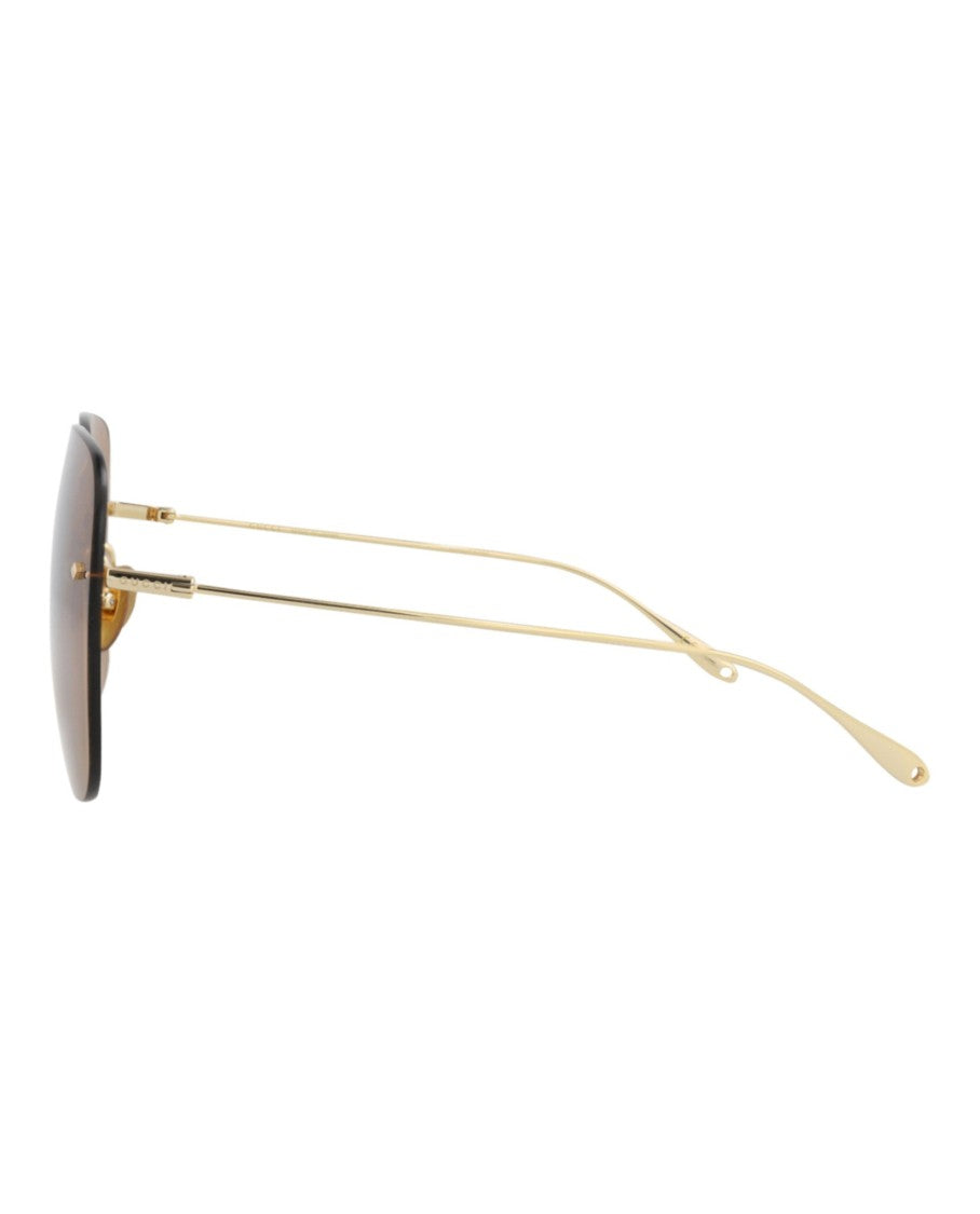 Gucci Square-Frame Metal Sunglasses