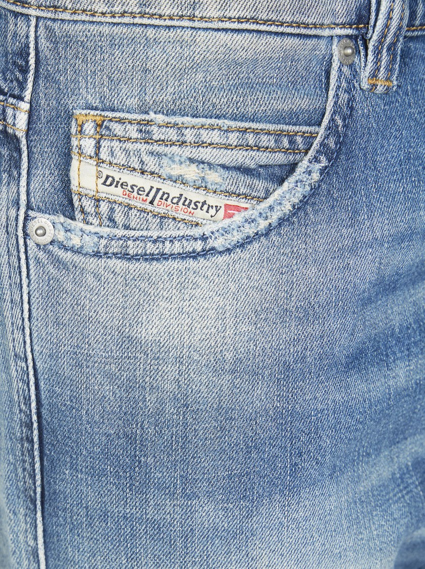 Diesel Medium Blue Whiskered Slim Jeans