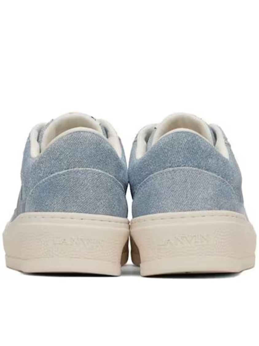 Lanvin Blue Cash Sneakers Textured Suede Sneakers