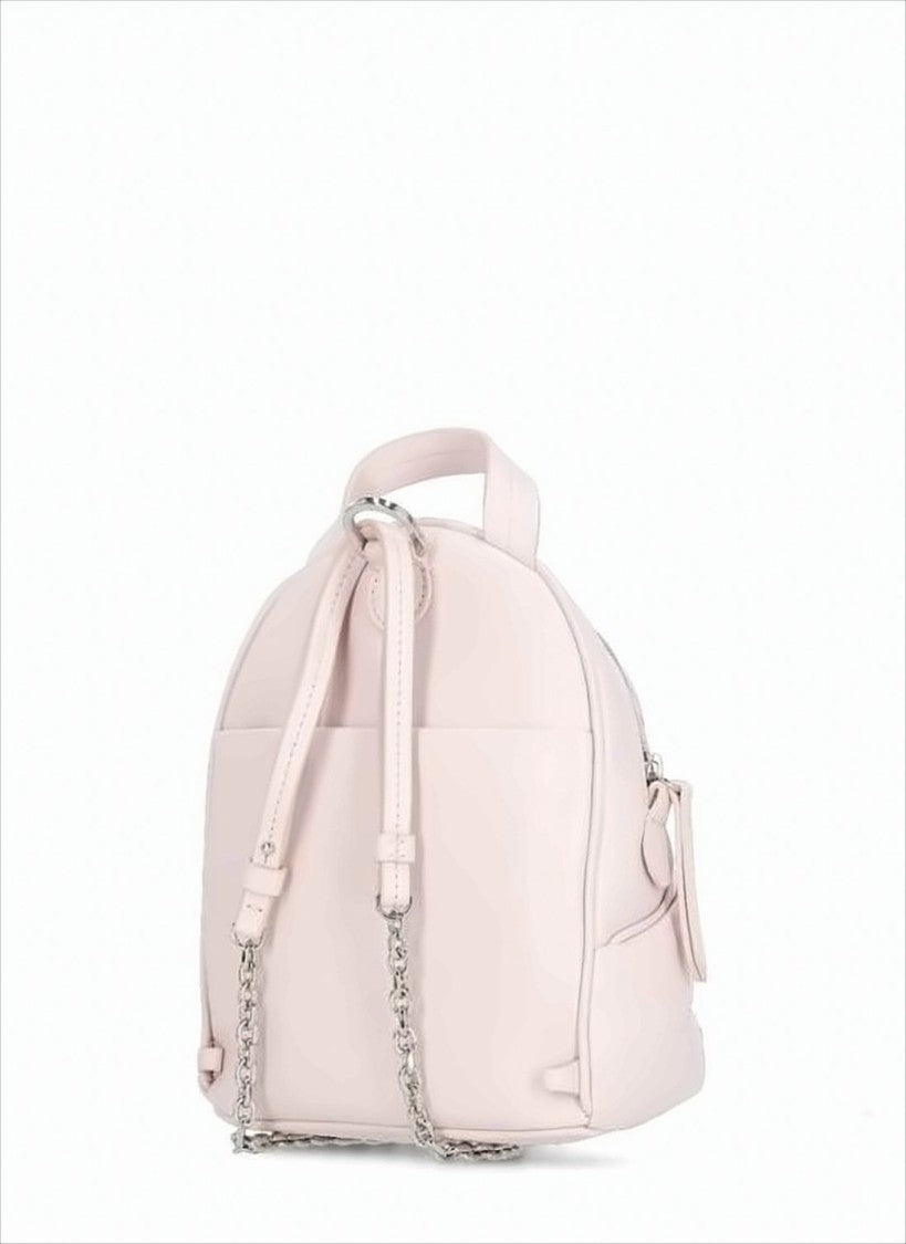 Maison Margiela Calf Leather Backpack With Chain-Detail Straps And Zip Closure