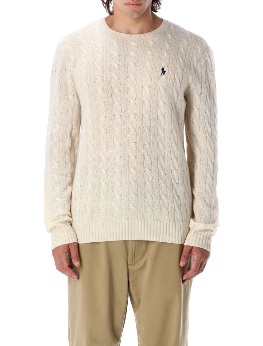 Polo Ralph Lauren Cable Knit Sweater With Ribbed Cuffs