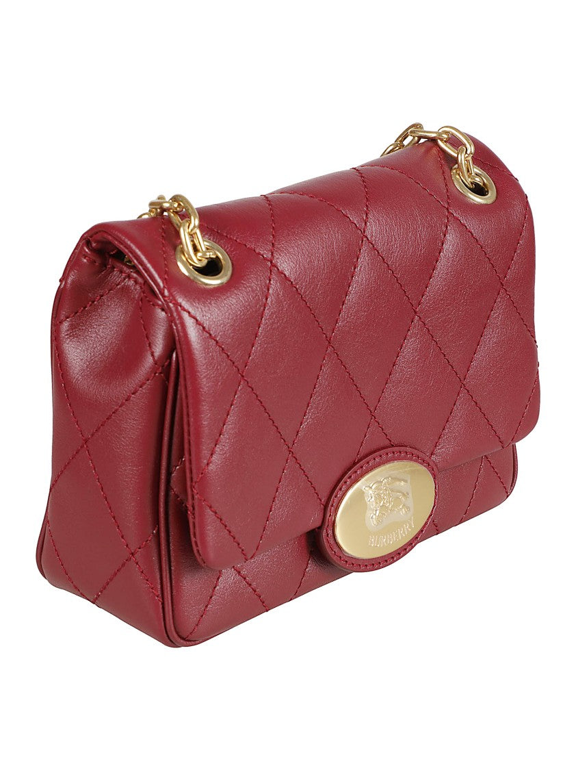 Burberry Foldover Top Quilted Leather Shoulder Bag